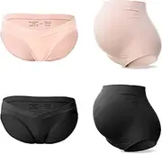 [SUNNYBUY] Maternity Underwear Over Bump and Under Bump Pregnancy Panties Sets Seamless Womens Underwear Packs