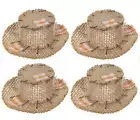 Thanksgiving Fall MINI Scarecrow Hats Crafts Bowl Filler Tiered Tray Decor S/4