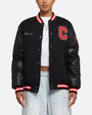 [CARRE] Carre Mvp Varsity Jacket Black/red - Size L L Black/Red