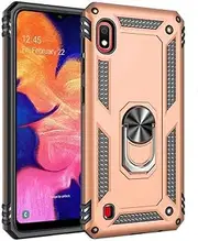 [TiHen] Case Samsung Galaxy A10, with Magnetic Ring Holder 360 Degree Full Body Protective Silicone Personalised Tough Armor Phone Case with Screen Protector for Samsung Galaxy A10 -Gold