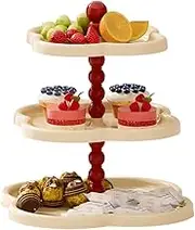 Snblzhef Retro Jewelry Rack Fruit Plate Dessert Display Rack Desktop Four-Leaf Ornament Storage Rack B