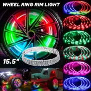 4X 15.5'' RGB LED Wheel Ring Rim Lights For Truck Waterproof Bluetooth APP EXD