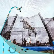 Trampoline Sprinkler, Net Friendly Water Sprinkler for Kids, 360° Rotating Trampoline, 5 Minutes Quick Setup Accessories 10-16ft Trampoline,Blue, (TP TS0301)
