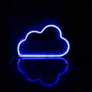 LED Neon Signs Blue Cloud Wall Decorative Night Light for Kids Bedroom Battery and USB Powered Home Decor Neon Light Birthday Gift(NECLDB)