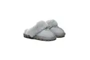 AUSTRALIAN SHEPHERD UGG Slippers Kids Sheepskin Wool Shirley Silver