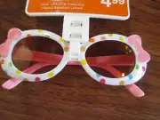 Toddler Girl's Pink & White "MEOW" Sunglasses 100% UVA/UVB New With Tags