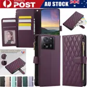 Zip Wallet Case For Xiaomi Redmi Note 14 13 Pro Plus 14T 13T Leather Flip Cover