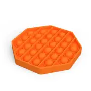 Bubble Pop Up Push Button Fidget Sensory ~ Orange Octagon, Calming, UK SELLER