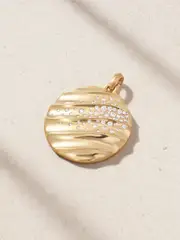 [David Yurman] David Yurman - + Net Sustain Cable Edge 18-karat Recycled Gold Diamond Pendant - One size One size Gold