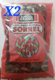 Lot Of 2 Angel Brand Dried Sorrel 4.5oz for making Caribbean Sorrel Drink