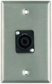 Proco 1 Speakon Connector Wallplate Brushed SS Finish