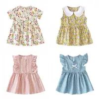 在飛比找蝦皮商城優惠-Sanlutoz 夏季時尚嬰兒女孩連衣裙休閒假日兒童女孩服裝