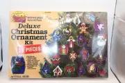 MAKE IT & BAKE IT SUNCATCHERS CHRISTMAS ORNAMENT KIT 28 PIECE NEW SEALED VINTAGE