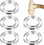 Universal Axle Boot Clamps, Stainless Steel Cv Hose Clamps Set, 5 Pieces Large and 5 Pieces Small Adjustable Clamping Clamp, Axle Cuff, Drive Shaft Sleeve for Most Cars