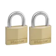 Master Lock Diamond Brass 40mm Padlock 2 Pk (140TAU)