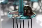 Clear Blue Epoxy Round Table For Modern Furniture On Cyber Monday Sale
