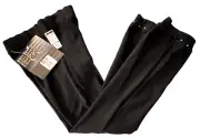 GK DANCE CHILD MEDIUM BLACK COTTON/SPANDEX JEWELED CUFFED JAZZ DRESS PANTS SZ M