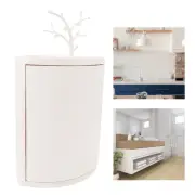 Triangle Countertop Corner Storage Shelf Dust Proof Rack for Cosmetic Spice