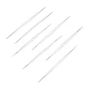 10 Pcs Stainless Steel Big Eye Beading Needles Stainless Steel Color 75x0.3mm
