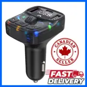 Bluetooth 5.3 Car FM Transmitter Dual USB PD Charger AUX Adapter Handsfree MP3