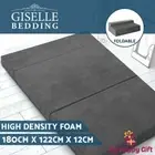 Giselle Bedding Foldable Mattress Folding Foam Mattresses Bed Mat DOUBLE Grey