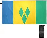 GAIGEO Decor Extra Large Beach Towels Saint Vincent Grenadines Flag Sand Free Beach Towel Quick Dry Swim Towel Beach Accessories Travel 71 x 31 Inch