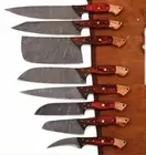 WP-Knives Custom Handmade Damascus Steel Splendid Kitchen Set Knives Lots of 8