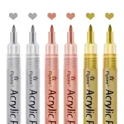 Acrylic Paint Pens - Gold,Silver and Rose Gold Paint Pens, Metallic Marker5636