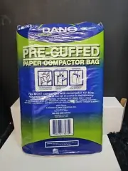New DANO Paper Compactor Bags Pre-Cuffed 12pk Made In USA