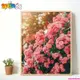 油畫-佳彩天顏 數字油畫diy填充手繪粉薔薇花墻植物花卉客廳裝飾油彩畫