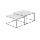 Design Square Square Nesting Coffee Table Set - White
