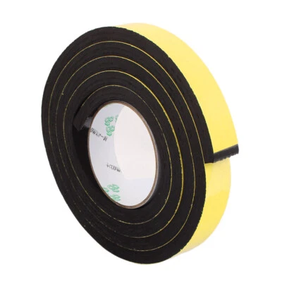 2M 25mm x 10mm Single Sided Self Adhesive Shockproof Sponge Foam Tape Yellow