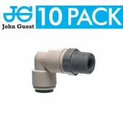 10X John Guest Grey Acetal Fittngs Swivel Elbow NPTF Thread PI090822S 1/4"x1/4"