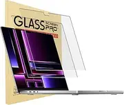 YINOVEEN 2 Pack Tempered Glass Screen Protector For MacBook Pro 16 Inch A2485/A2780 & M3 / M3 Pro / M3 Max / M2 Pro / M2 Max / M1 Pro / M1 Max Laptop, 9H, Tempered Glass Screen Film Guard