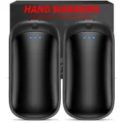 2 Pack Hand Warmers Rechargeable, Portable Hand Warmers (black and blue)