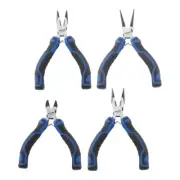 KINCROME 4 Piece Mini Plier Set Bent Round Diagonal Cutting Needle Nose K4226