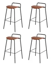 [Artiss] Bar Stools Kitchen Counter Dining Chair in Metal Brown