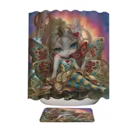 Clockwork Valentine Masquerade Cute Fairy Girl Shower Curtain