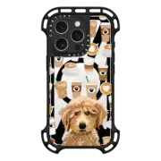 iPhone 16 Pro Ultra Bounce Case MagSafe Compatible Poodle coffee clear phone case for unique dog breed lovers