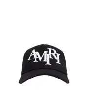 Staggered-logo cap One size black