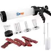 JERKY GUN KIT Maker Plastic with Stainless Steel Nozzles Brushes 1 LB XINQIAO