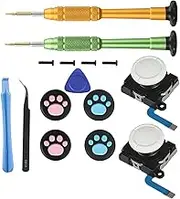 Replacement Joystick Thumb Stick Set with Tool for Nintendo Switch Lite for Joy-Con Controller