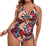 [Generic] Cow Bikini Swimmwear Plus Sexy Women's Size Bathing Swimsuit Printed Backless Suit Swimwears Flat Bikini