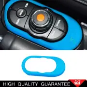 For Mini Cooper F55 F56 F57 Blue Suede Central Control Button Switch Trim 1PCS (for: Mini)