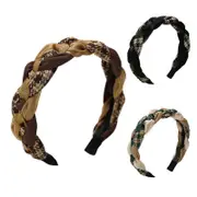 Women Retro Hair Hoop Fried Dough Twist Headband French College Style Hair Clip