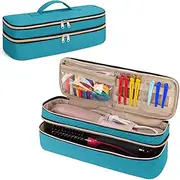 Fasrom Double Layer Travel Case Compatible with REVLON One Step Blow Hair Dryer Brush Volumizer Original 1.0, Plus 2.0 and Styler, Teal (Bag Only, Patent Design)