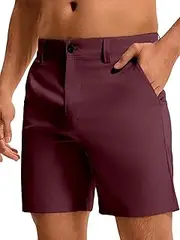[Dababell] Men's Golf Shorts, 7 inch Inseam, Quick Dry Stretch, Flat Front, Hybrid Casual