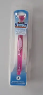 Vintage REACH Access Flosser 4 Disposable Snap On Heads Pink Dental Oral Hygiene