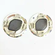 2 Pcs 4" Metallic Silver Speaker Cover Metal Mesh For Car Audio DJ PA Speakers
