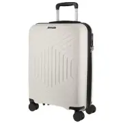 Pierre Cardin 65cm Medium Hard-Shell Suitcase Travel Luggage Bag White Wheels